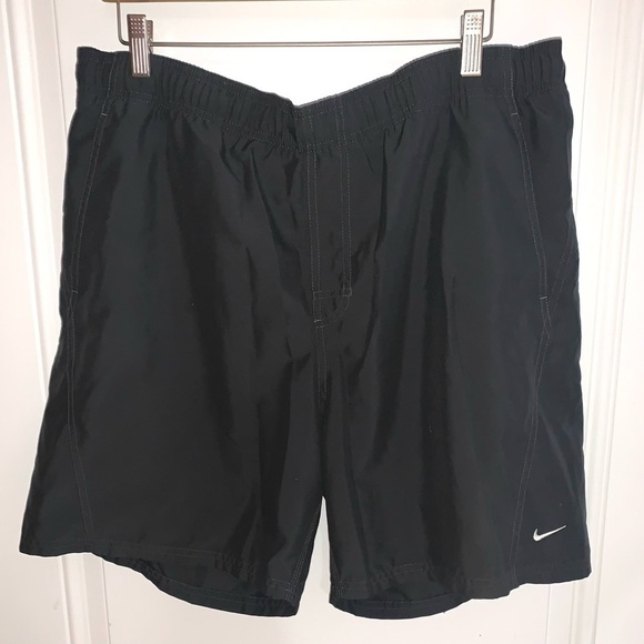 Nike men’s Vintage dark gray swim shorts swoosh Large - Picture 1 of 10